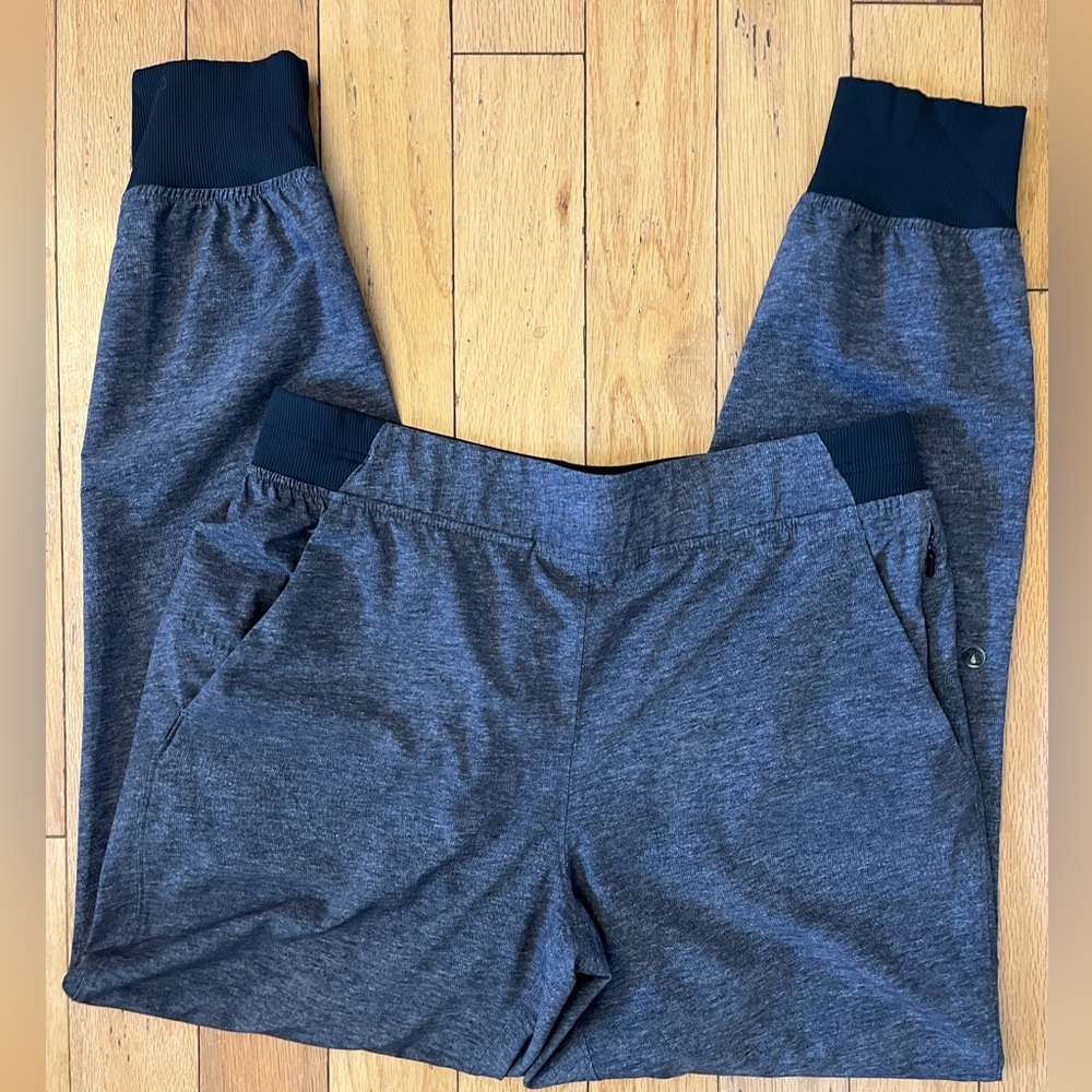 Lululemon Get Ready Jogger Swift Heathered Gray Black Print Size 8 - Picture 4 of 7